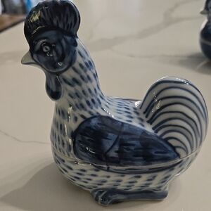 Fitz And Floyd Porcelin Rooster Trinket Box